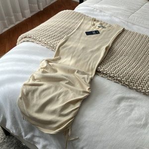 NWT Abercrombie & Fitch Side Cinched Elevated Knit Sweater Dress